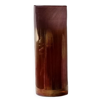 Large Glass Vase in Rose Gold