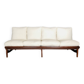 Scandinavian 4-seater teak sofa, 1960s