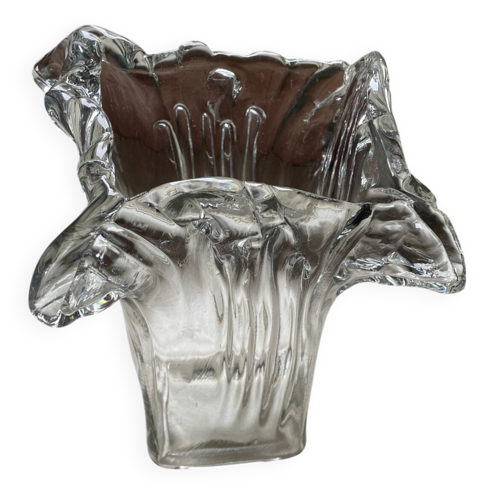 Molded glass vase