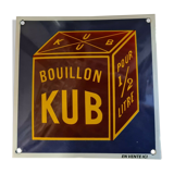 Enamelled plate bouillon kub