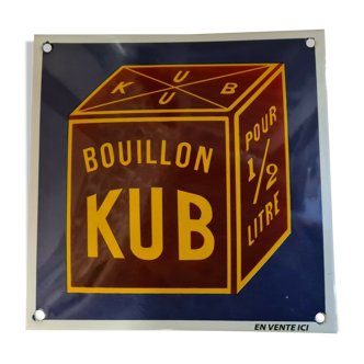 Enamelled plate bouillon kub