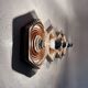 Set of 8 brown ceramic wall lamps, 1970s