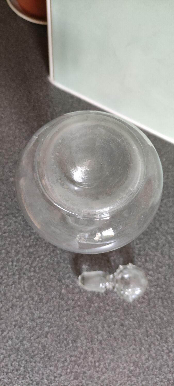 Antique decanter with its original cap