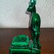 Saint Clement earthenware ashtray representing 1 doe signed Green
