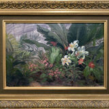 Tableau HSP "Coin de jardin" par Ludovic Regnier (1851-1930) élève de Pils + cadre