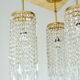 Vintage lustre from Jablonecké Sklárny in crystal and brass – Czechoslovakia