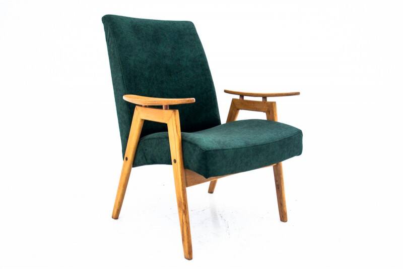 Two vintage green armchairs by Jaroslav Šmídek for Jitona, Czechoslovakia, 1960s