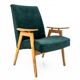 Two vintage green armchairs by Jaroslav Šmídek for Jitona, Czechoslovakia, 1960s