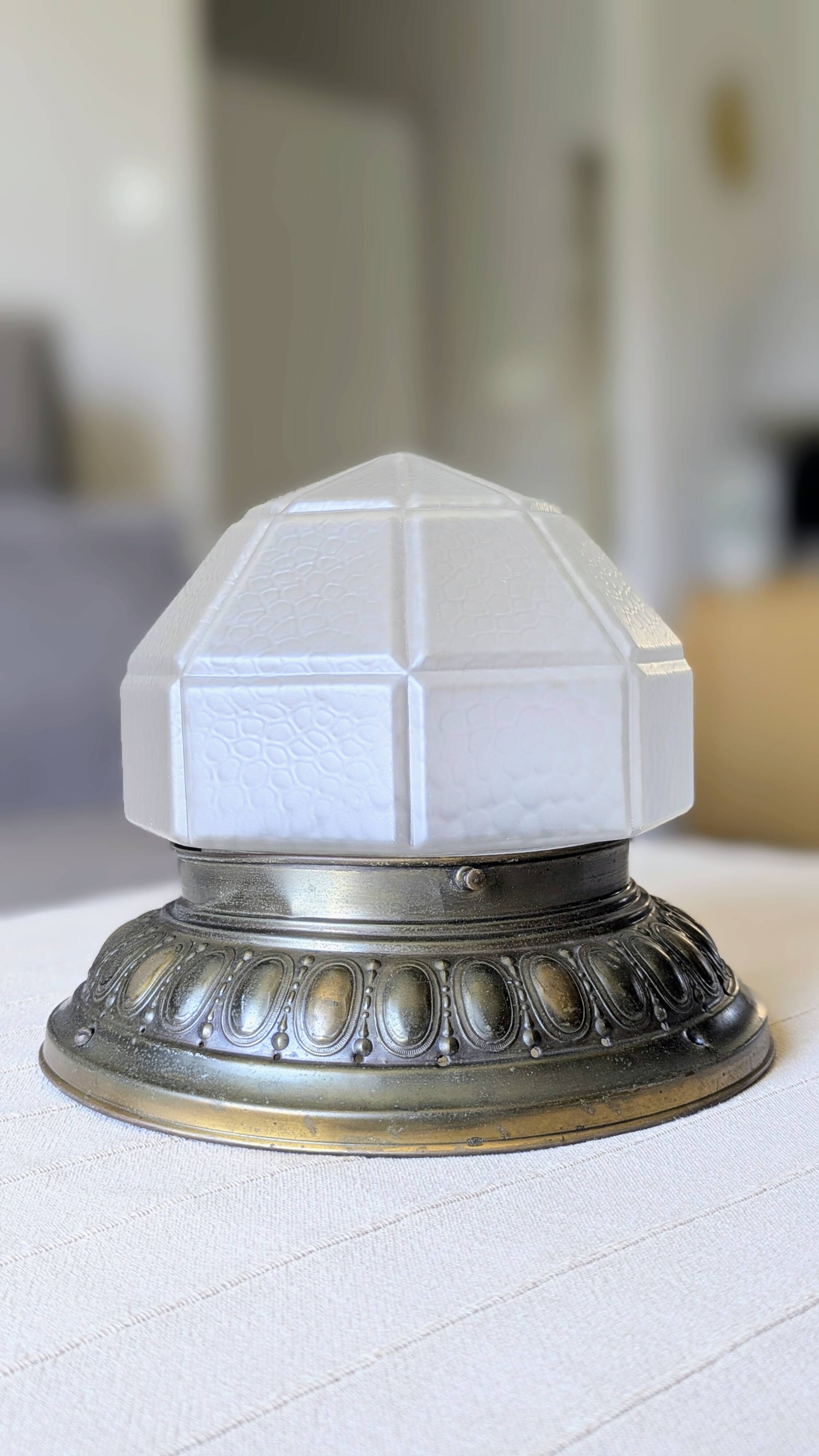 Plafonnier art déco Peau de croco (L-0183-1)