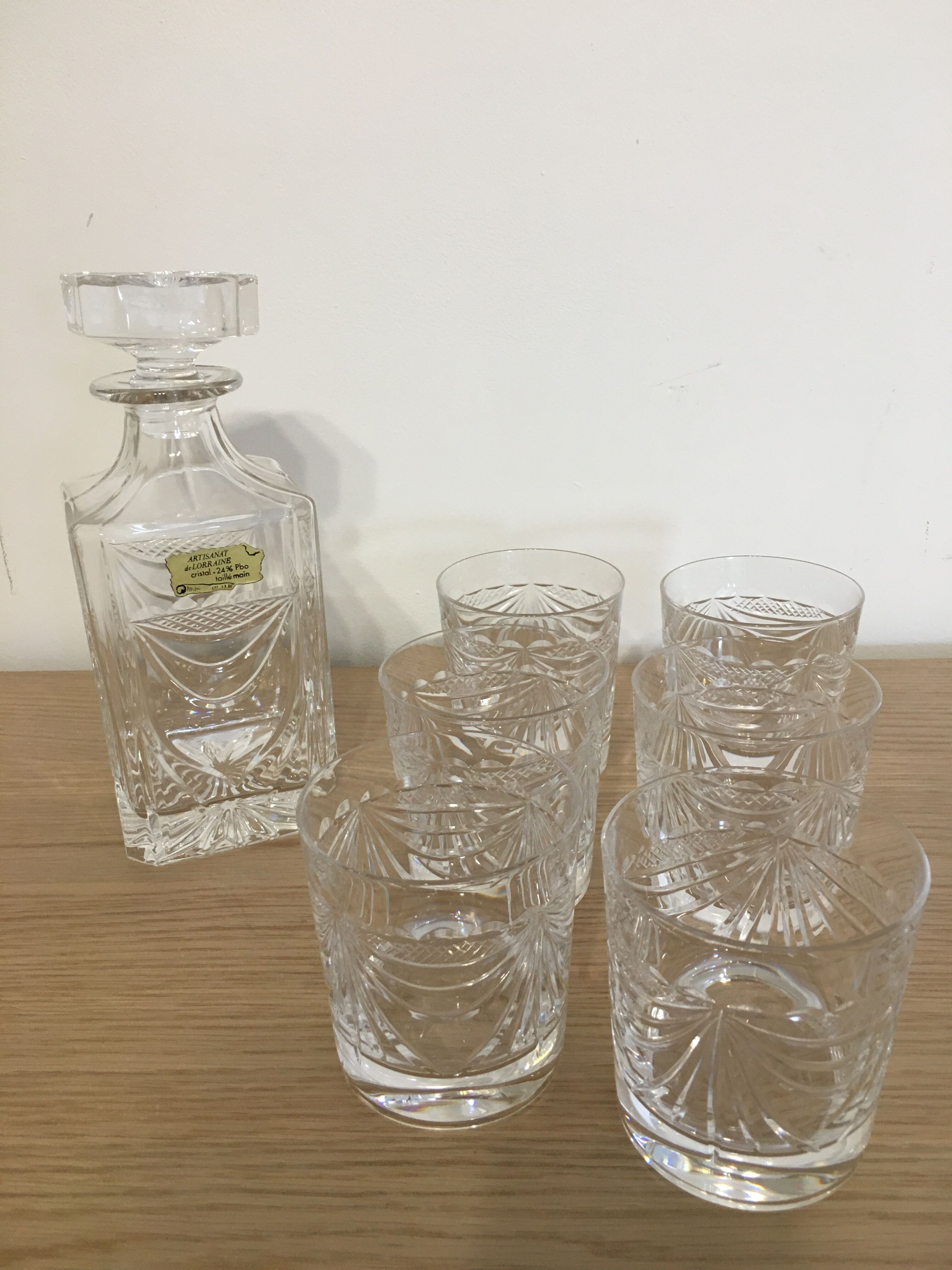 Crystal whisky service Artisanat de Lorraine