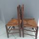 Paire de chaises enfants artisanales 1900