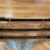 Louis XVI walnut chest of drawers, 3 drawers.