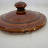 Vintage brown glazed ceramic teapot or herbal teapot