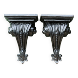 Pair of plaster wall brackets