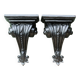 Pair of plaster wall brackets