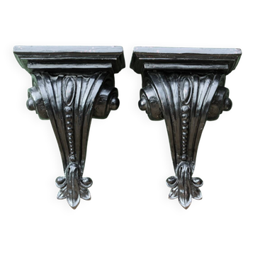 Pair of plaster wall brackets