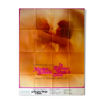 Affiche de cinéma " Le dernier Tango à Paris" avec Marlon Brando 60x80