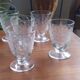 set of 10 engraved crystal liqueur glasses from the 1930s