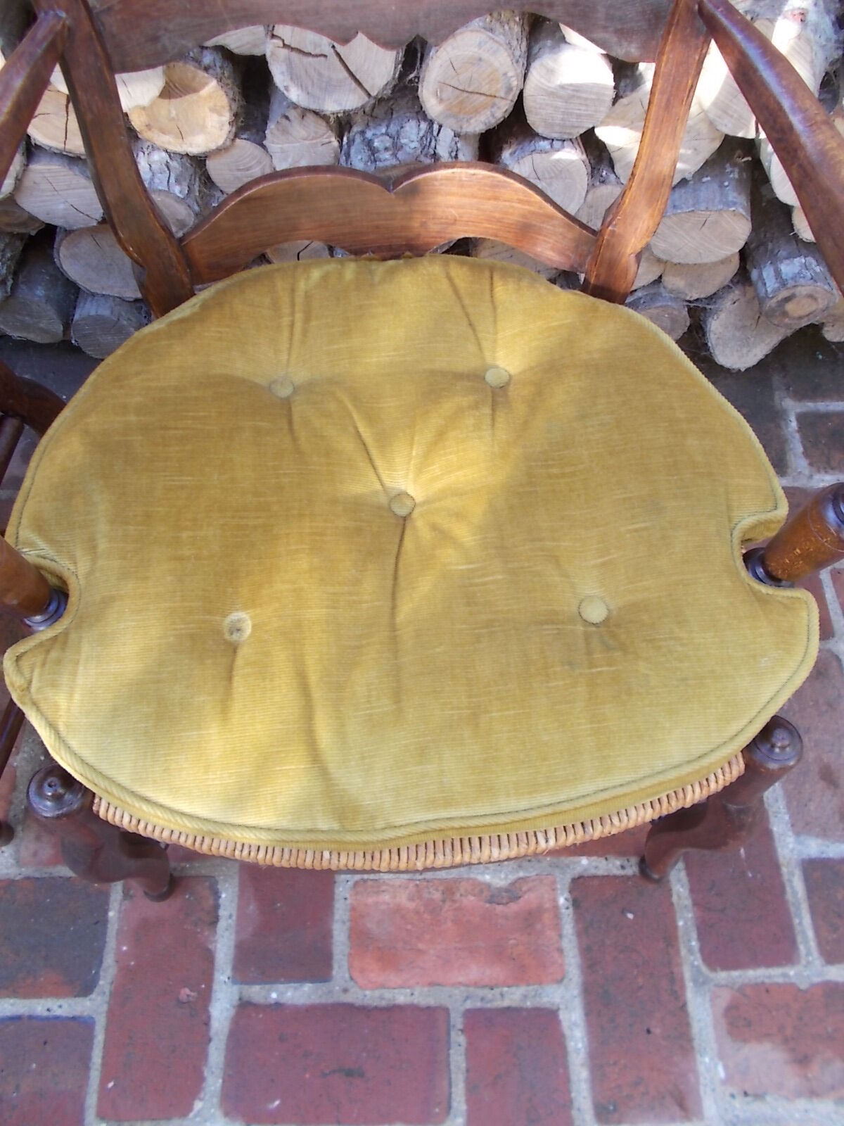 Pair of Provençal-style armchairs seaters in straw
