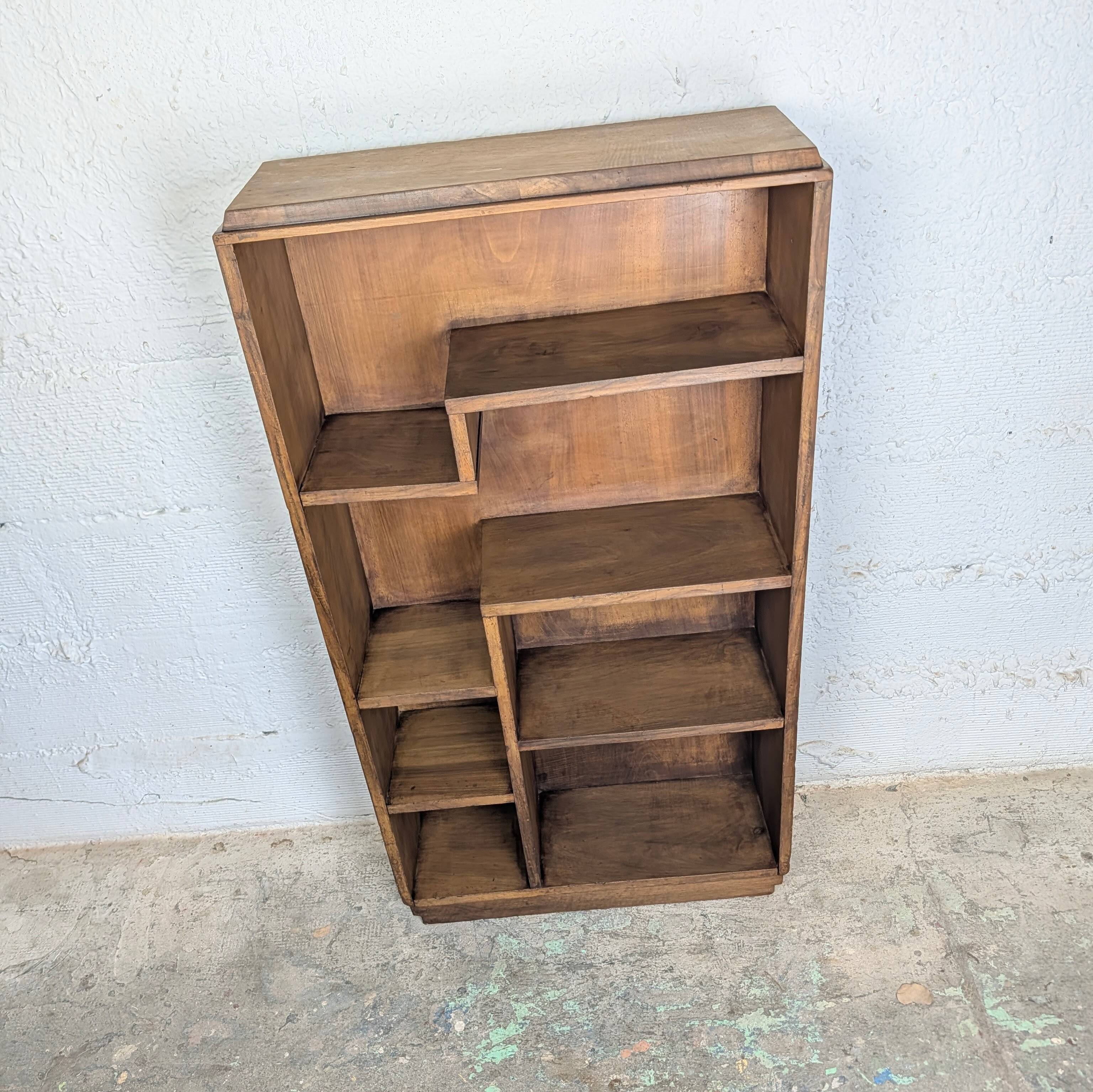 Asymmetrical Art Deco bookshelf