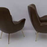 Pair of Mid-century Modern Italian Design Armchairs, 1950s