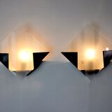 Pair of wall lamps "Rombo" by Miguel Milá, Spain, 1980