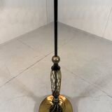 Austrian brass floor lamp pleated lampshade 1940-50’s