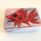 Box in red and gray ceramic of Vallauris / vintage years 60-70