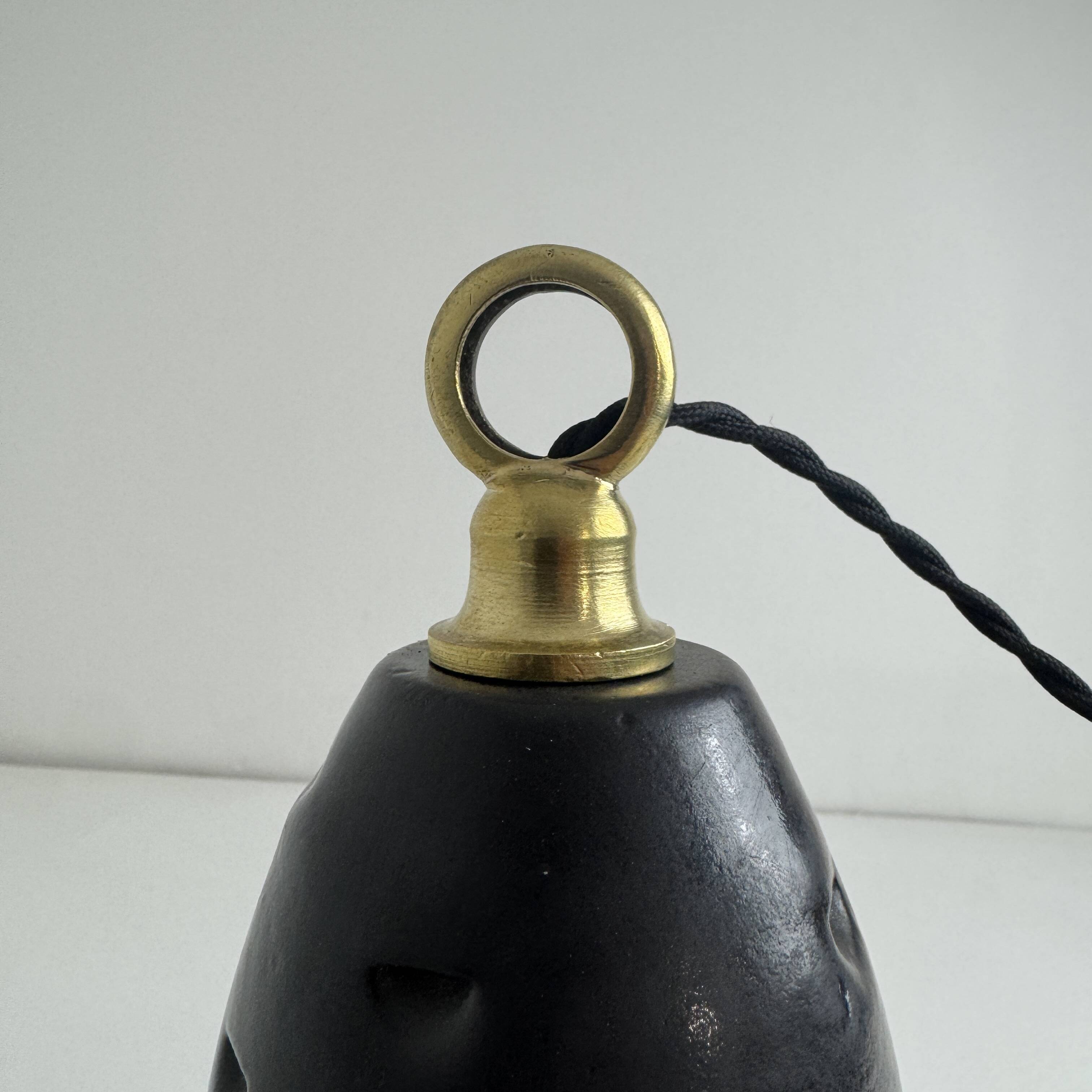 Ancienne suspension d’atelier industriel emaillee 40 cm