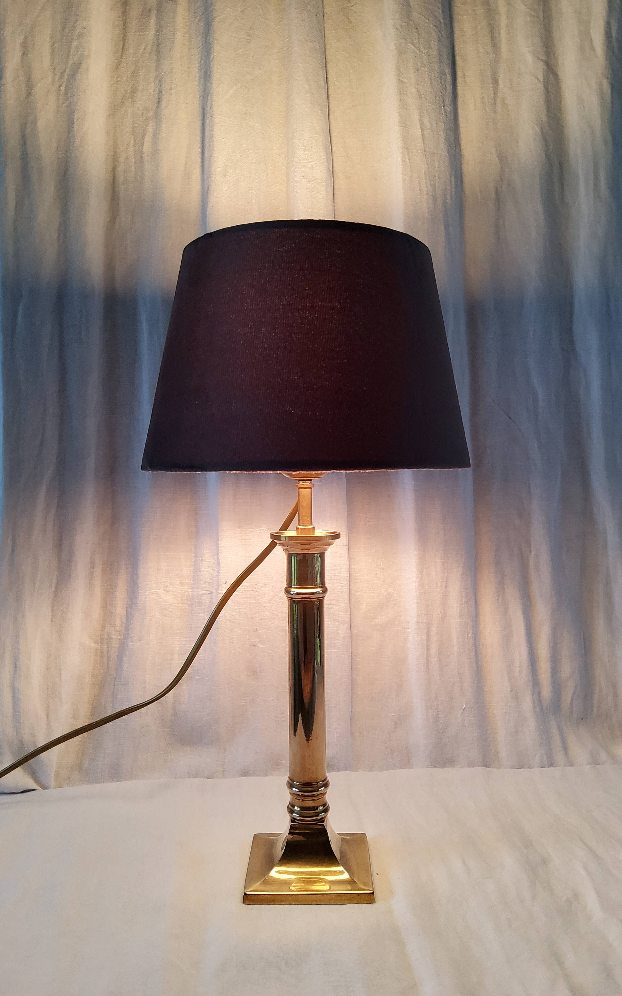 Lampe bougeoir laiton