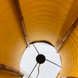 Floor lamp in rattan and japanese paper