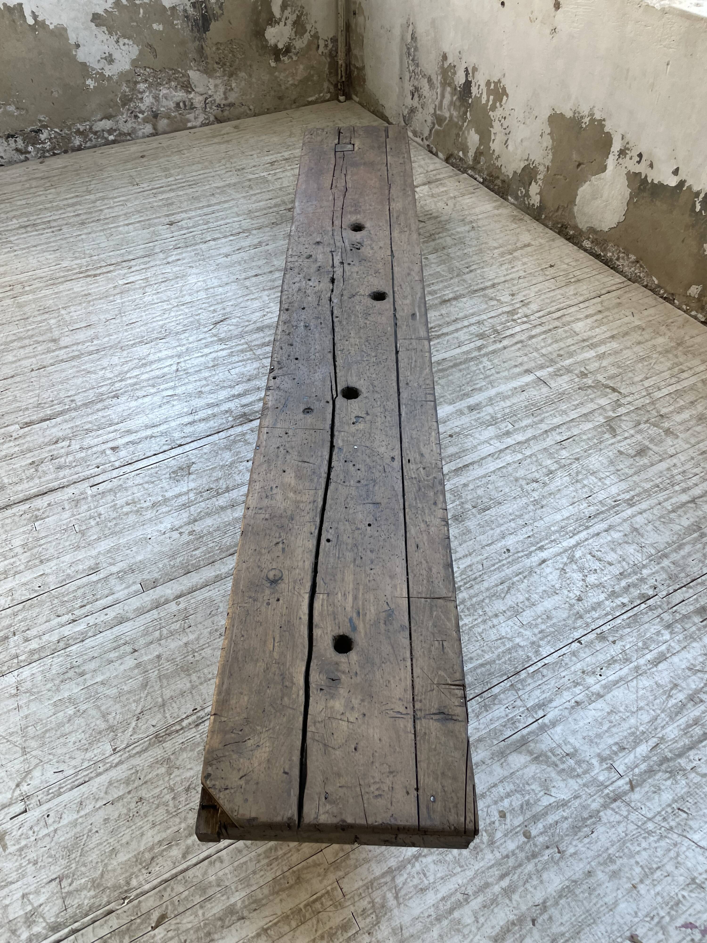 Workbench bench coffee table solid oak XXL