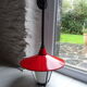 Metal and opaline lantern suspension from the 1960s.