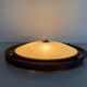 Mid-century wooden and glass framed ceiling light, 1950s, Germany