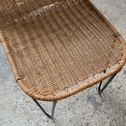 raoul guys chair in rattan and metal base year 50