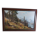 Oil print on wood signed deer motifs in the mountains framed
