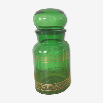 Apothecary pot in green glass
