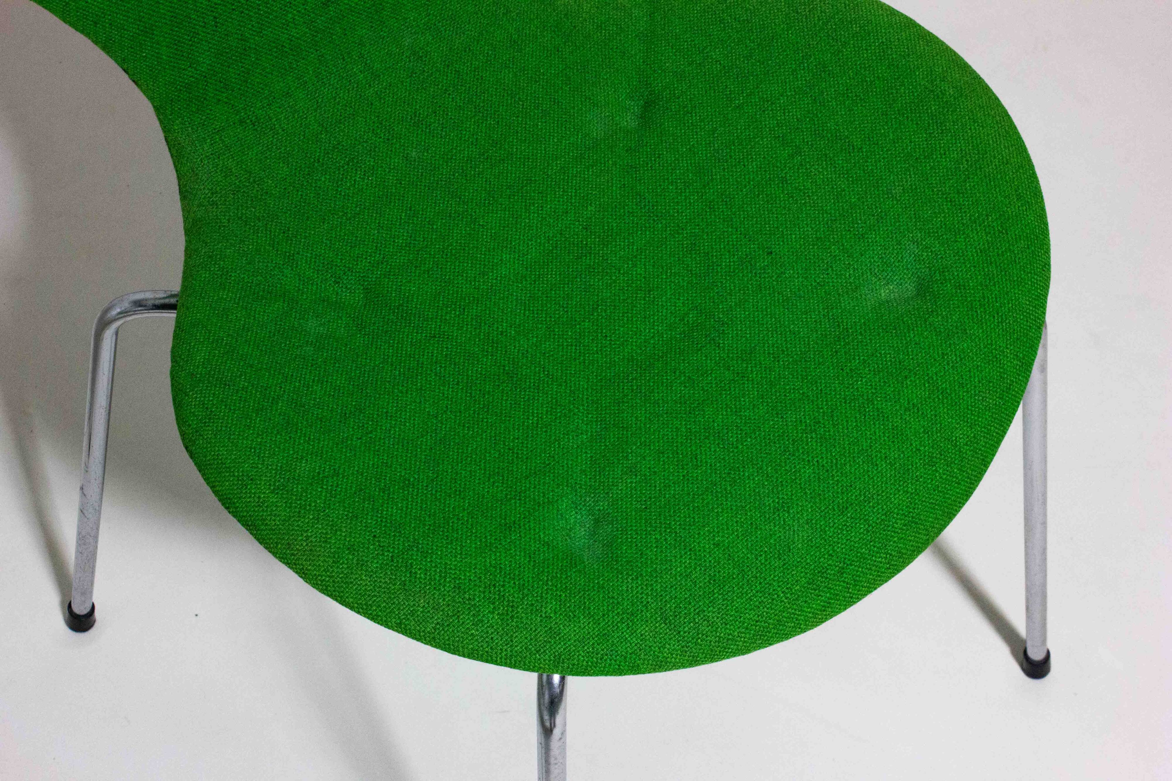 Set of 4 Fritz Hansen butterfly chairs in deep green fabric, 1980s