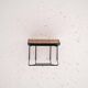 Hanging nightstand in teak and metal