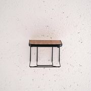 Table de nuit suspendue en teck et métal