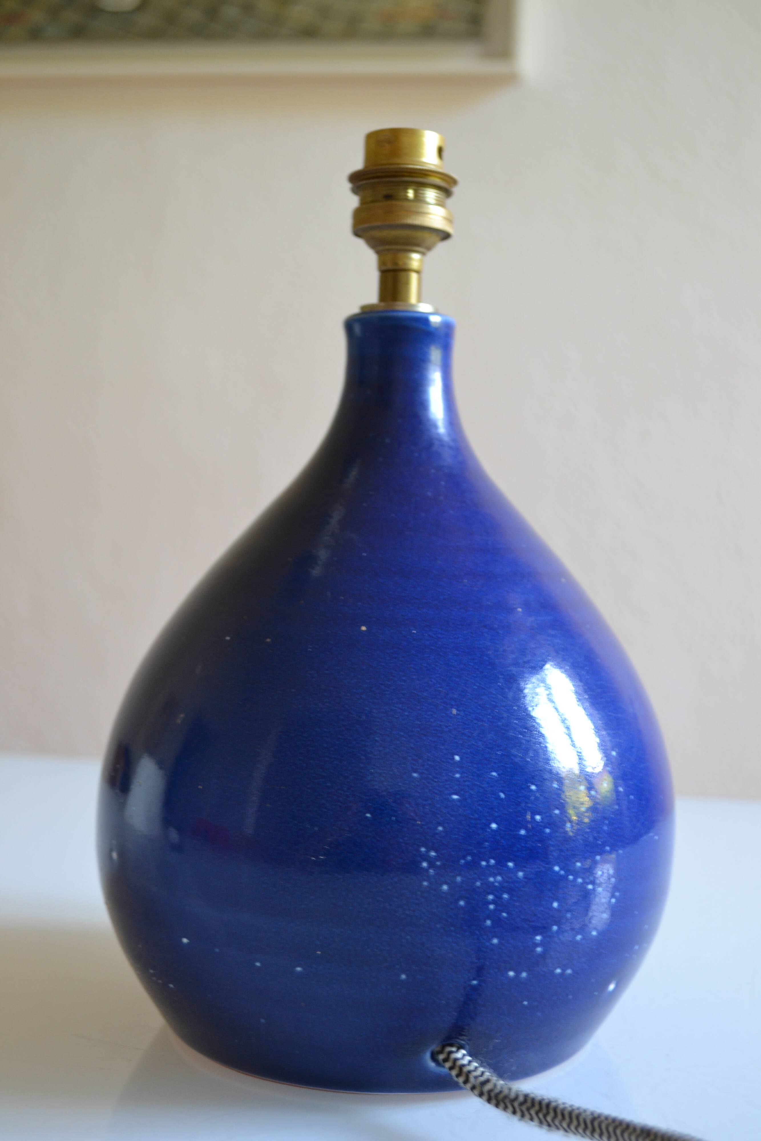 ceramic lamp base modernist France 1970