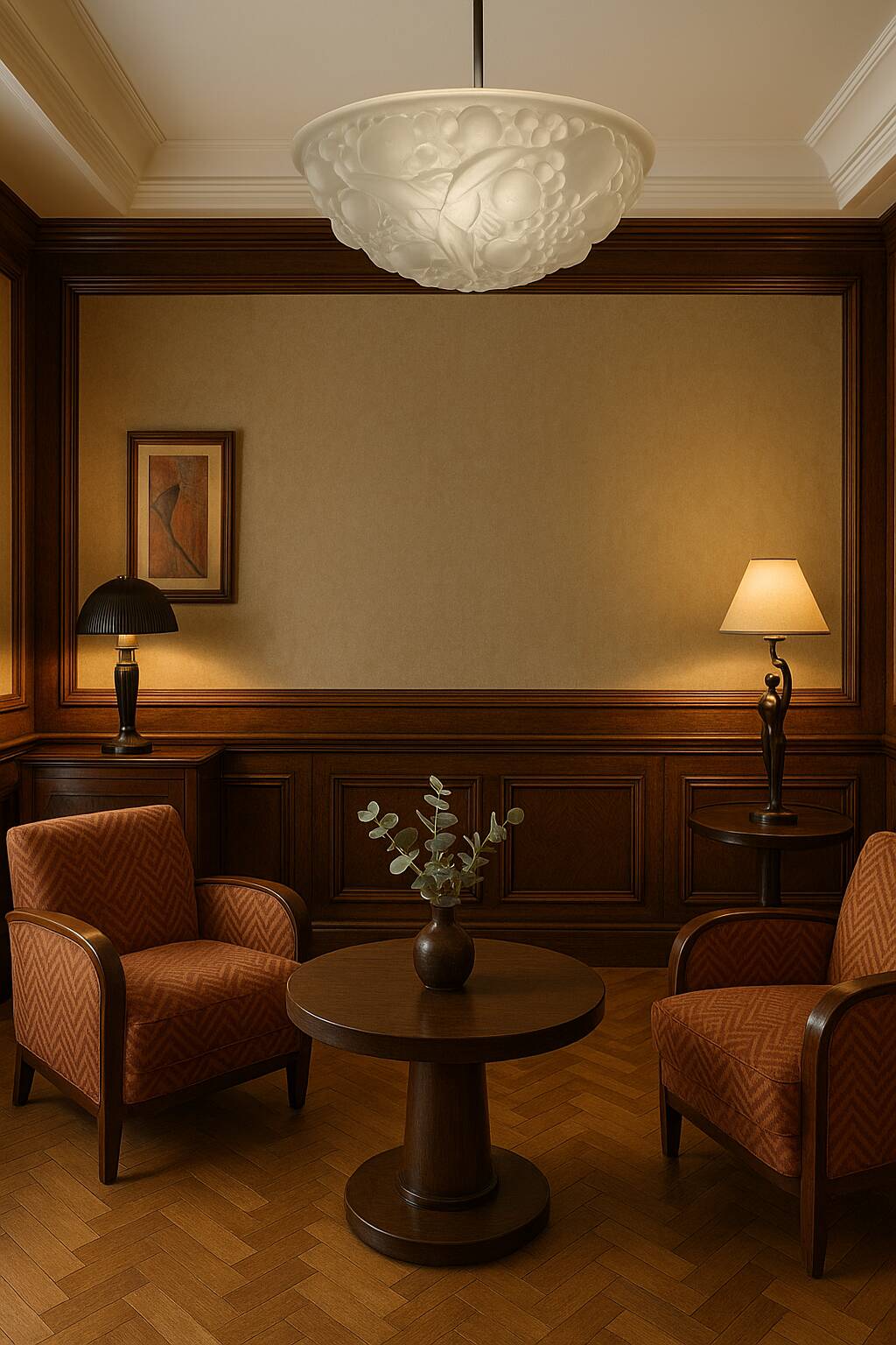Art Deco pendant lamp by Muller Frères Lunéville – 1930s