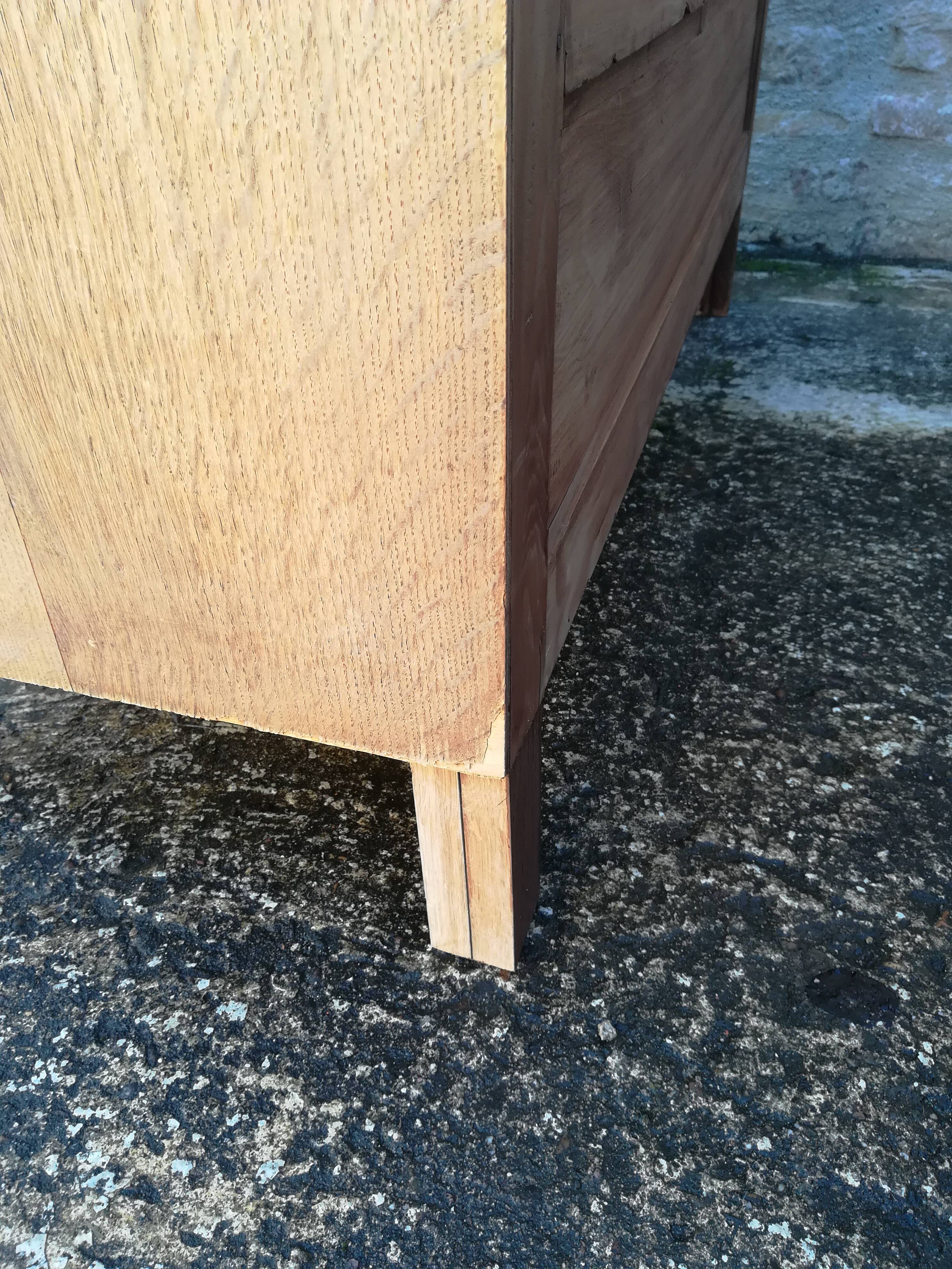 Vintage raw oak chest of drawers