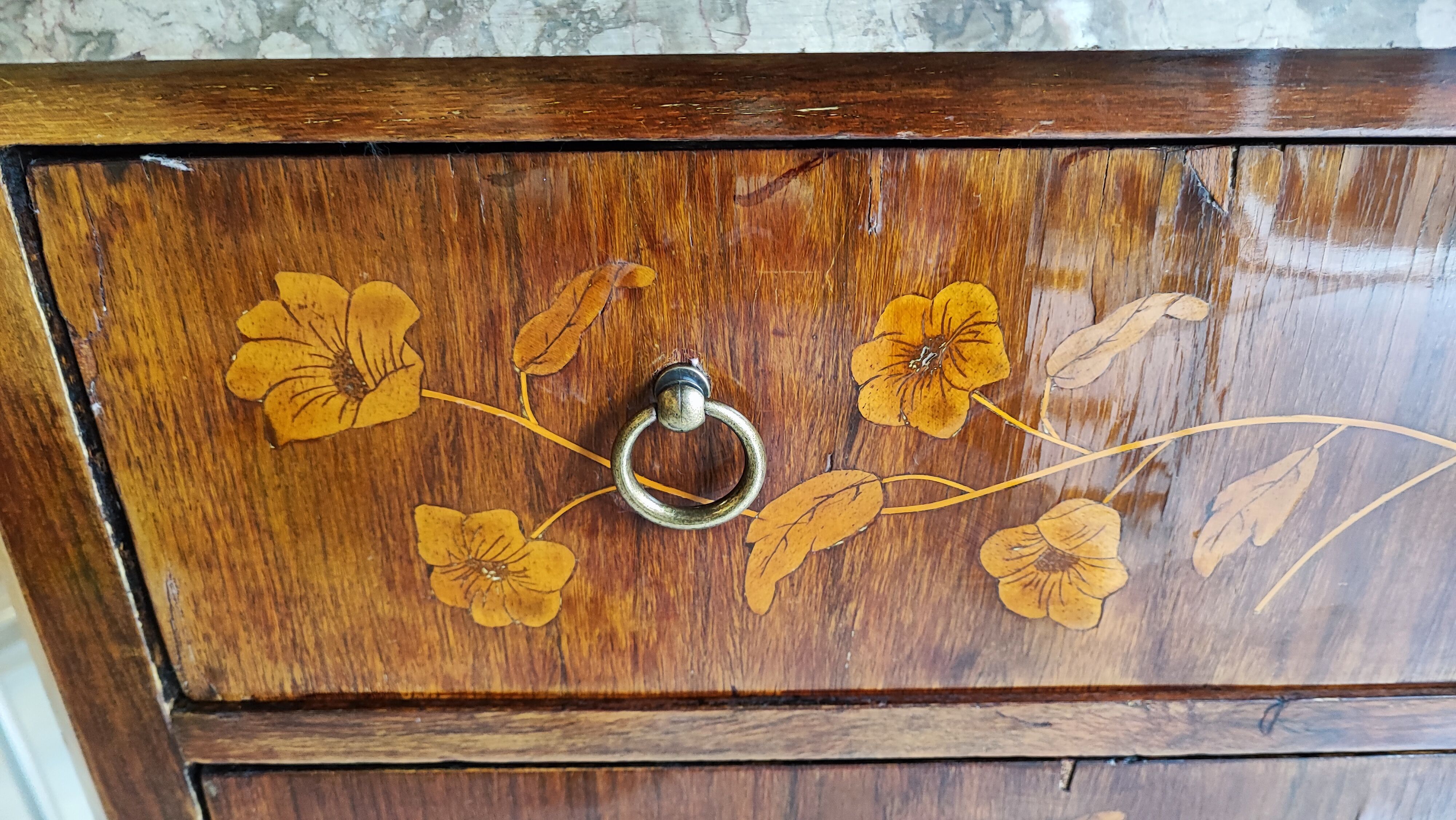 Chest of drawers 2 drawers Louis XVI