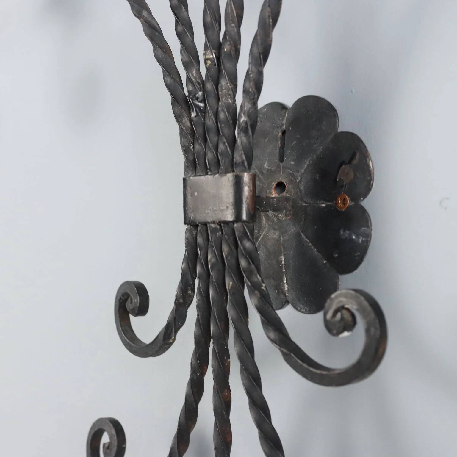 Wall sconce in wrought iron with 5 lights - Italy