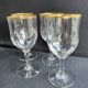 4 Daum water glasses with gold putoises