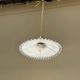 Vintage opaline suspension white and transparent claw brass electricity new