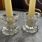 Glass candlesticks