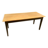Farm table with black tapered legs