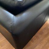 Canapé cuir roche bobois petit angle méridienne islande noir